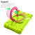 For iPad MINI 4/5 EVA + PC Flat Protective Shell with 360  Rotating Bracket(Grass Green+Rose Red)