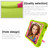 For iPad MINI 4/5 EVA + PC Flat Protective Shell with 360  Rotating Bracket(Grass Green+Rose Red)