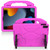 For iPad 10.2 EVA Flat Anti Falling Protective Shell with Thumb Bracket(Rose Pink)