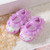 Baby Lace Bow Soft Bottom Shoes, Size:12(Lace Purple)