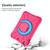 For iPad 10.2 EVA + PC Flat Protective Shell with 360  Rotating Bracket(Rose Red+Blue)