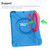 For iPad 10.2 EVA + PC Flat Protective Shell with 360  Rotating Bracket(Blue+Rose Red)