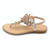 Female Rhinestones Flats sandals, Shoe Size:36(Gold Color Drill)