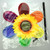 3 PCS Colorful Sequins Sunflower Rotating Windmill Garden Decoration