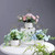 Wrought Iron Portable Frame Hydrangea Flower Pot Decoration Ornaments Home Study Office Wedding Decoration( Light Blue)