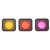 3 in 1 Snap-on Red / Yellow / Purple Color Lens Filter for GoPro HERO6 /5
