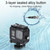 For GoPro HERO8 Black 45m Waterproof Housing Protective Case with Buckle Basic Mount & Screw & Floating Bobber Grip & Strap & Anti-Fog Inserts(Black)