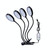 LED Plant Growth Lamp USB Remote Control Clip Waterproof Full Spectral Natural White Seedling Planting Light, Power: 60W Four Head