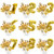 2 PCS Birthday Baby Children Golden Crown Aluminum Film Number Balloon Set Wedding Scene Decoration( Number 7)