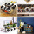 50 Sets Waterproof Removable Storage Bottle Sticker PVC Easy-To-Erasable Blackboard Sticker 24PCS/Set 250x170mm