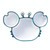 Children One-Piece Full Silicone Table Cartoon Crab Separation Plate(Blue)