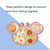 Children One-Piece Full Silicone Table Cartoon Crab Separation Plate(Blue)