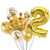 2 PCS Birthday Baby Children Golden Crown Aluminum Film Number Balloon Set Wedding Scene Decoration( Number 2)