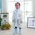 Carton Children Raincoat With Schoolbag Seat Poncho, Size: M(Elephant)