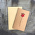 10 PCS Retro Kraft Paper Hollowed Love Greeting Card Valentine Day Message Card(Carnation)