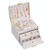 Three-Layer Leather Drawer Type Jewelry Storage Box Earrings Box With Lock(Creamy White) Three-Layer Leather Drawer Type Jewelry Storage Box Earrings Box With Lock(Creamy White)