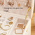 Three-Layer Leather Drawer Type Jewelry Storage Box Earrings Box With Lock(Creamy White)