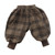 Childrens Plaid And Velvet Bloomers And Drawstring Pants (Color:Coffee Size:80)