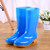 Women Mid-Tube Rain Boots Waterproof Shoes Overshoes  Adult Kitchen Work Shoes, Colour: Blue, Size: 36