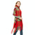 Autumn & Winter Polyester Ladies Warmth Thickened Fringed Fine Grid Scarf, Size:190cm(GWB12-01 Red)