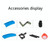 Bicycle Telescopic Folding Mudguard  27.5 Inch Extended Water Retaining LED Taillight(Black)