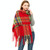 Autumn & Winter Polyester Ladies Warmth Thickened Fringed Fine Grid Scarf, Size:190cm(GWB12-04 Orange)