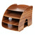 Office Supplies Curved Desktop A4 Storage Box Wooden File Rack Data Rack Shelf(Sakuragi)