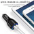 Qc3.0 Dual USB Car Charger + 8 Pin Fast Charging Line Car Charging Kit(Black)