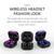 S6 Plus Bluetooth 5.0 TWS Touch Digital Display Mini Clock True Wireless Bluetooth Earphone with Charging Box(Purple)