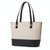 3 in 1 Fashion Simple Lady Diagonal Large Capacity Handbag Letter Bag(White + Brown)