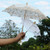 Wedding Bridal Lace Umbrella Shooting Props Wedding Supplies, Size: Length 43/Diameter 45cm(Milky White)