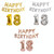 Birthday Decoration Aluminum Foil Balloon 40 Inch Big Number Aluminum Foil Balloon Decoration Set, Style:30(Rose Gold)