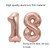 Birthday Decoration Aluminum Foil Balloon 40 Inch Big Number Aluminum Foil Balloon Decoration Set, Style:30(Rose Gold)