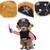 Dogs Cats Clothes Pet Supplies Horseback Transformations Halloween Funny Clothes, Colour: Murder Pirate Two-piece Suit, Size: L