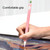 For Apple Pencil 1 Contrasting Color Mint Leaf Silicone Non-slip Protective Cover(Purple)