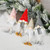 Christmas Celebration Decorations Sequins Faceless Doll Hanging Pendant(Pink)