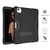 For iPad Air 2022 / 2020 10.9 Contrast Color Robot Shockproof Silicon + PC Protective Case with Holder & Pen Slot(Black)