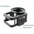 PULUZ for GoPro HERO12 Black /11 Black /10 Black /9 Black Thin Housing Shell CNC Aluminum Alloy Protective Cage with Insurance Frame & 52mm UV Lens(Black)