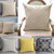 Cotton Cord Embroidery Pillow Cushion Cover without Core, Size: 50x50cm(Linen)