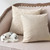 Cotton Cord Embroidery Pillow Cushion Cover without Core, Size: 50x50cm(Linen)