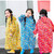 Children Raincoat With Schoolbag Seat And Poncho Rain Gear, Size:M(Yellow)