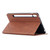 For Samsung Galaxy Tab S8 / Galaxy Tab S7 T870 Rhombus Texture Horizontal Flip Magnetic Leather Case with Holder & Card Slots(Brown)