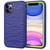 For iPhone 11 Pro Wave Pattern 3 in 1 Silicone+PC Shockproof Protective Case(Navy+Olivine)