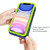 For iPhone 11 Pro Wave Pattern 3 in 1 Silicone+PC Shockproof Protective Case(Navy+Olivine)