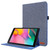 For Samsung Galaxy Tab A7 (2020) Horizontal Flip TPU + Fabric PU Leather Protective Case with Card Slots & Holder(DeepBlue)