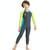 DIVE&SAIL Children Diving Suit Outdoor Long-sleeved One-piece Swimsuit Sunscreen Swimwear, Size: M(Boys Dark Gray)