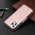 For iPhone 12 Pro Max Embossing Two Butterflies Pattern Horizontal Flip PU Leather Case with Holder & Card Slot & Wallet & Lanyard(Rose Gold)