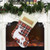 Christmas Ornaments Pendant Christmas Elk Stocking Gift Bag Candy Bag(White)