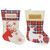Christmas Ornaments Pendant Christmas Elk Stocking Gift Bag Candy Bag(White)