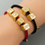 3 PCS English Letter Beads Bracelet Brass Micro-inlaid Couple Red String Pull DIY Bracelet Jewelry, Style:Q
